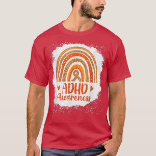 Manar Cute ADHD Awareness Rainbow Orange Ribbon Ma T Shirt