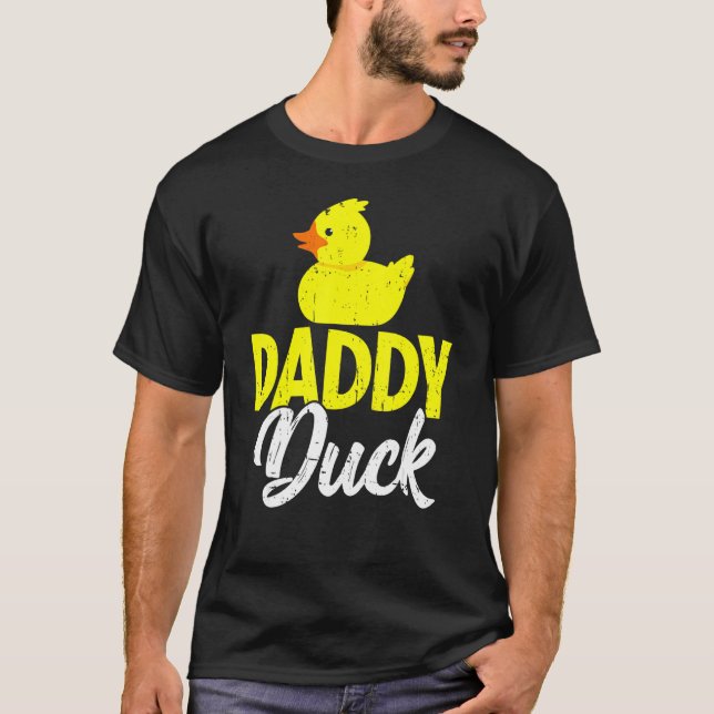 Manar Cute Duckling Duckies pappa Anka Pappor D T Shirt (Framsida)
