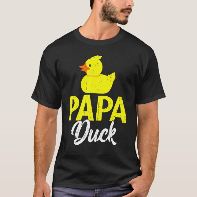 Manar Cute Duckling Duckies Pappa Anka Pappor Da T Shirt (Framsida)