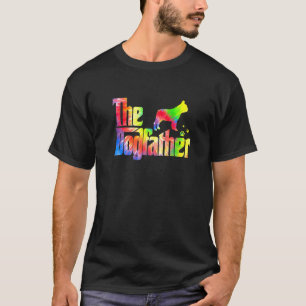 Manar Cute Fransk Bulldog Dogfather Tie Dye Far' T Shirt