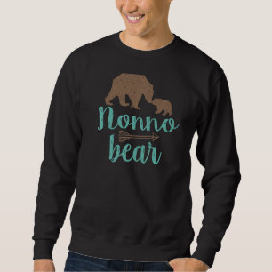 Manar Cute Nonno Bear Matching Family Trendig Pil Lång Ärmad Tröja