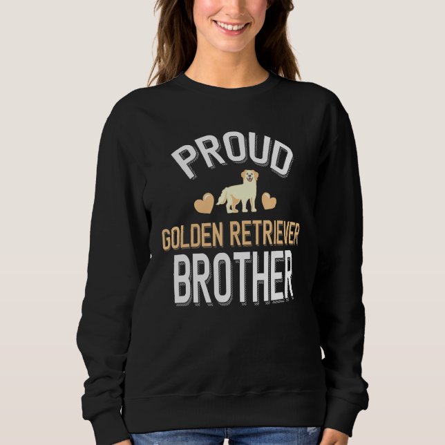 Manar Cute Proud Golden Retriever Brother T Shirt (Framsida)