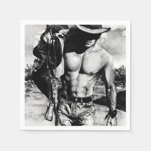 Manar Cute Sexy Masculine Western Cowboy Coola Hun Pappersservett