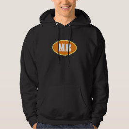 Manar Cute Simple Anpassningsbar Initial Black Hoodie