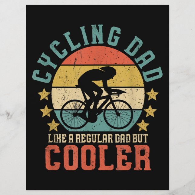 Manar Cykling Pappa Bike Rider & Cyclist Fars dag Brevhuvud (Framsida)