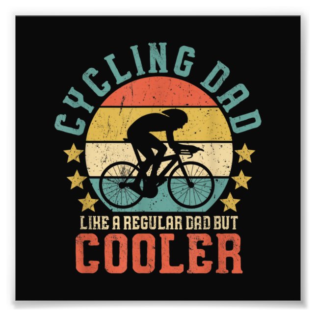 Manar Cykling Pappa Bike Rider & Cyclist Fars dag Fototryck (Framsidan)