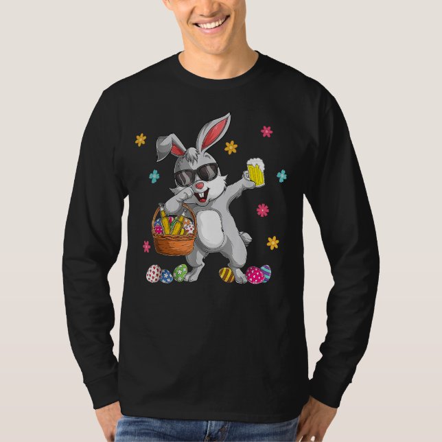 Manar Dabbing Rabbit Påsk Day Eggs Dab Manar Kvinn T Shirt (Framsida)