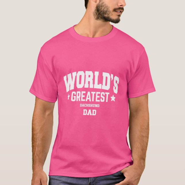 Manar Dachshund Hund Pappa Pet Theme T Shirt (Framsida)