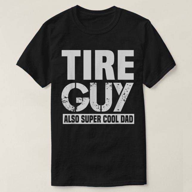 Manar Däck Guy lustik bil Mechanic Pappa Far Pappa T Shirt (Design framsida)