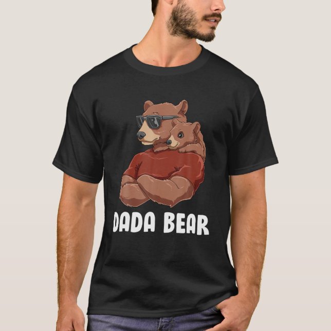 Manar Dada Bear - Pappa Kids-dottern Son Pappa Bea T Shirt (Framsida)
