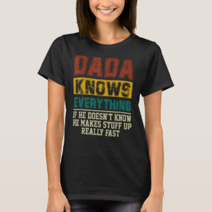 Manar Dada känner till allt Vintage Dada Pappa Fat T Shirt