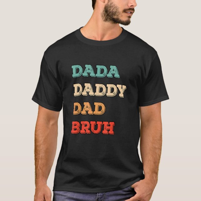 Manar Dada Pappa Bruh Fars dag Pappa Retro T Shirt (Framsida)