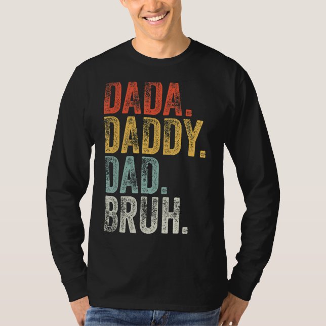 Manar Dada Pappa Bruh Fars dag Retro Vinta T Shirt (Framsida)