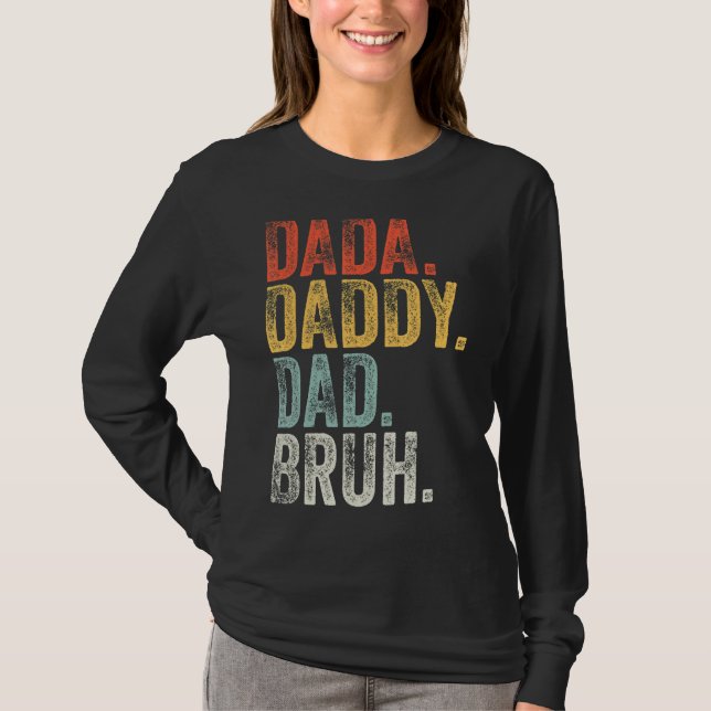 Manar Dada Pappa Bruh Fars dag Retro Vinta T Shirt (Framsida)