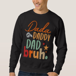 Manar Dada Pappa Bruh Vintage Fars dag Outfi Lång Ärmad Tröja