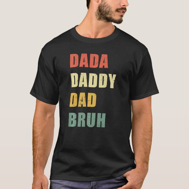 Manar Dada Pappa Bruh Vintage Pappa T Shirt (Framsida)