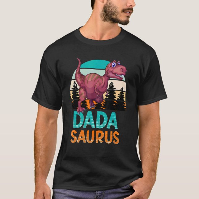 Manar Dadasaurus Papasaurus Pappa 1 T Shirt (Framsida)