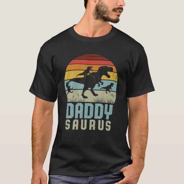 Manar Daddysaurus Daddysaurus Rex Fars dag T Shirt (Framsida)