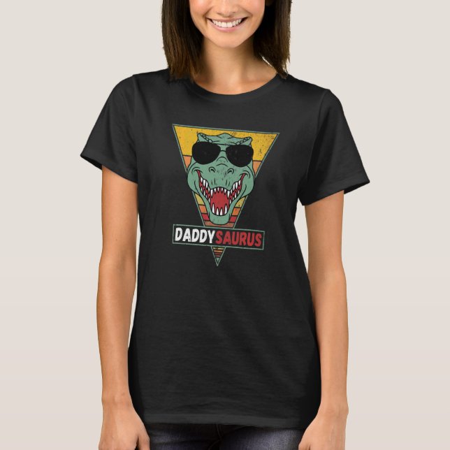 Manar Daddysaurus Rex Dinosaur Daddysaurus Family T Shirt (Framsida)
