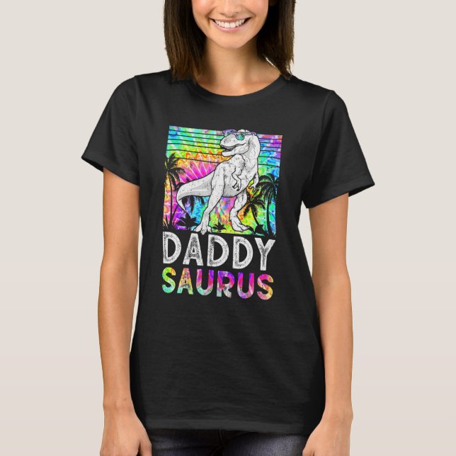 Manar Daddysaurus Rex Dinosaur Pappa Saurus Family T Shirt (Framsida)
