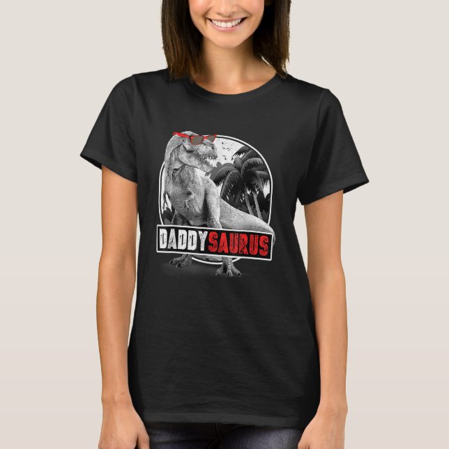 Manar Daddysaurus Rex Pappa Dinosaur pappa Saurus  T Shirt (Framsida)