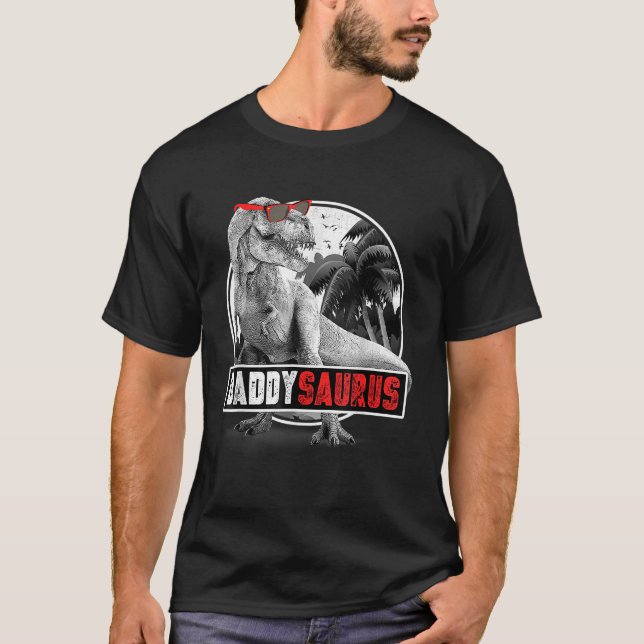 Manar Daddysaurus Rex Pappa Dinosaur pappa Saurus  T Shirt (Framsida)