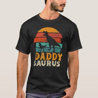 Manar Daddysaurus t Rex Dinosaur Funny pappa Sauru T Shirt