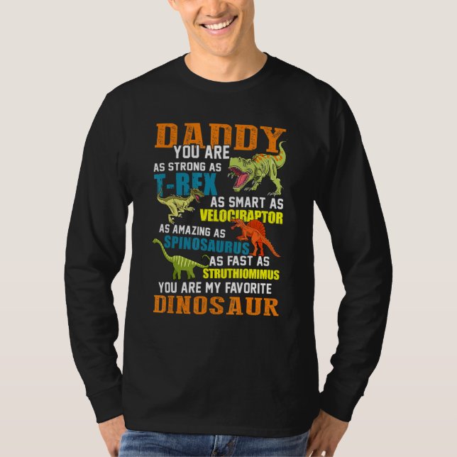 Manar Daddysaurus t Rex Dinosaur pappa Saurus Fami T Shirt (Framsida)