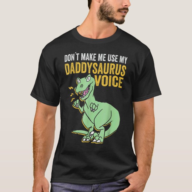 Manar Daddysaurus Voice Trex Pappa Saurus Far D T Shirt (Framsida)