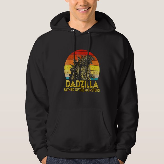 Manar Dadzilla Far i Vintagen Monsters fathe Hoodie (Framsida)