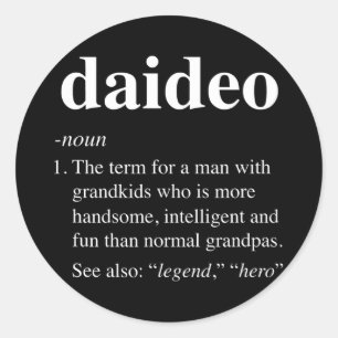 Manar Daideo Definition Funny Noun Grandpa-definie Runt Klistermärke
