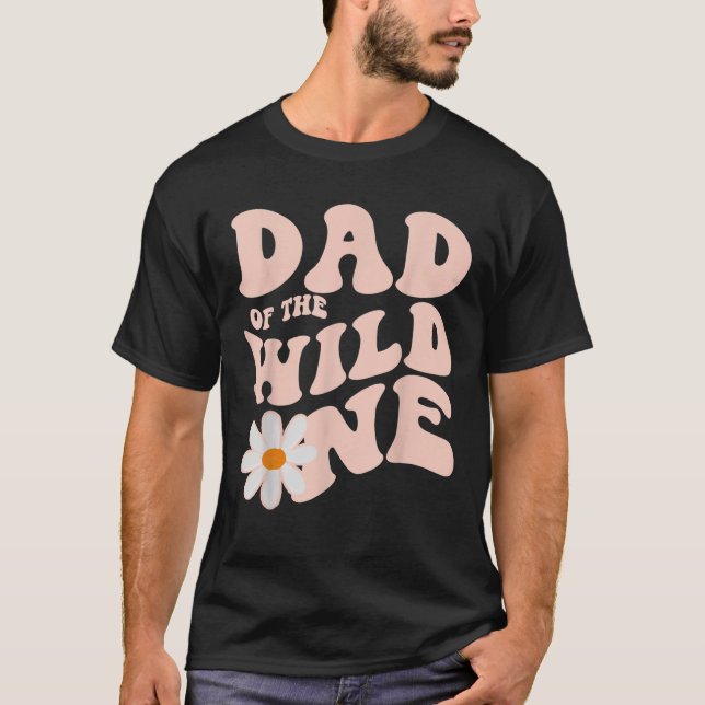 Manar Daisy Birthday Pappa Vild En Boho Daisy 1st  T Shirt (Framsida)