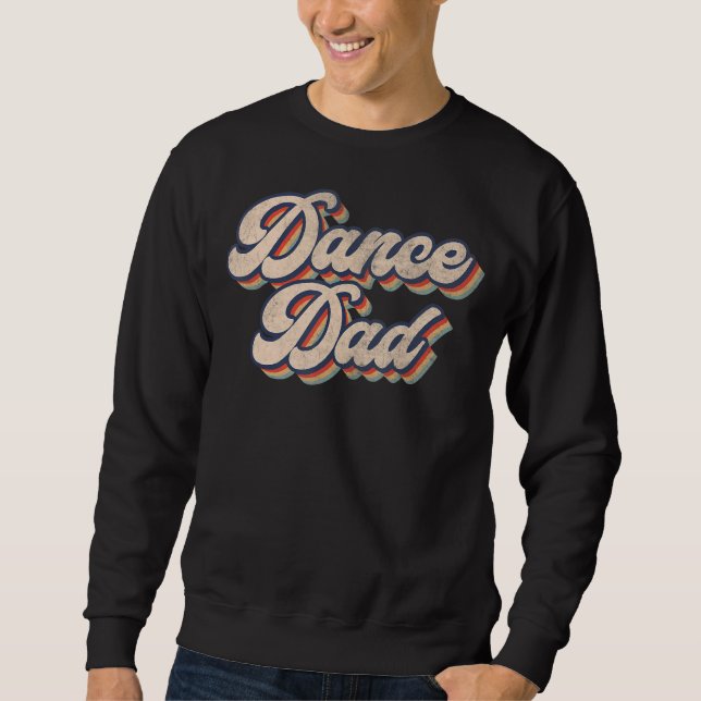 Manar Dance Pappa Dancing pappa Proud Dancer Pappa Lång Ärmad Tröja (Framsida)