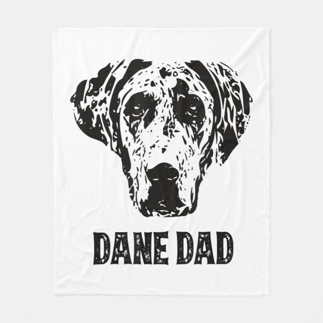 Manar Dane Pappa - Great dane Pappa Fleecefilt (Framsidan)