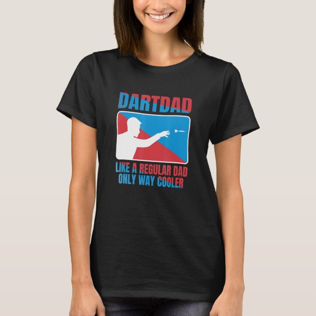 Manar Dart Pappa som en vanlig Pappa Dartboard D T Shirt (Framsida)