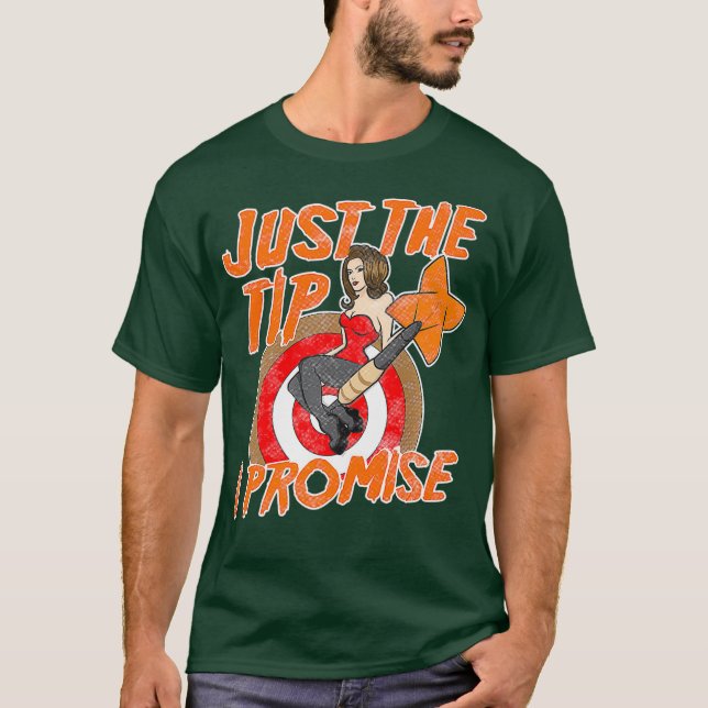 Manar Dart Player är bara Tip Funny Team Shirt T (Framsida)