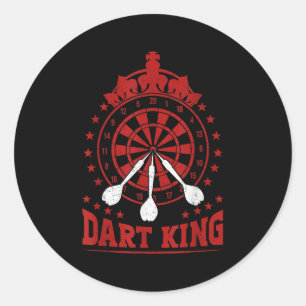 Manar Dart Player-Coolan citerar Kung i Darts Runt Klistermärke