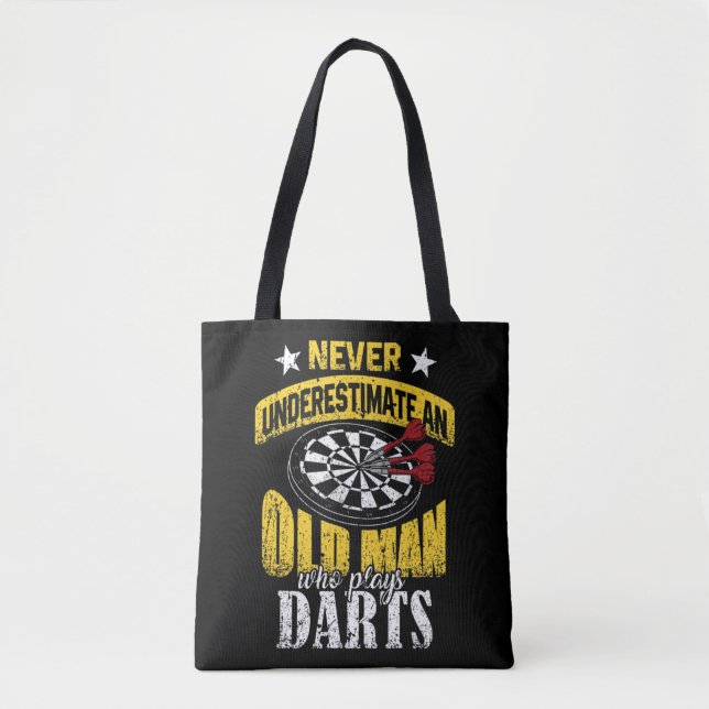 Manar Dart Player underskattar aldrig en gammal ma Tygkasse (Framsida)