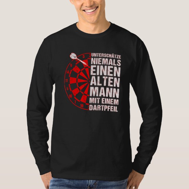 Manar Dart Sayed Dart Player Grandpa T Shirt (Framsida)