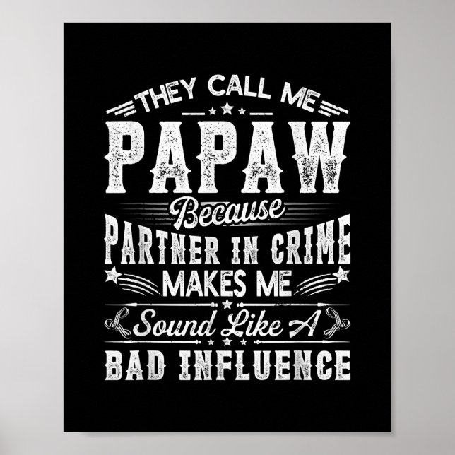 Manar de kallar mig Papaw Fars dag jul Poster (Framsidan)
