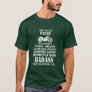 Manar De kallar mig Papaw Motorcycle Biker Underba T Shirt