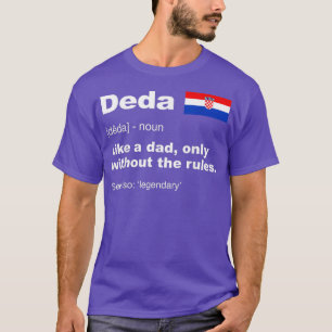 Manar Deda Definition Kroatiska Grandpa Far T Shirt