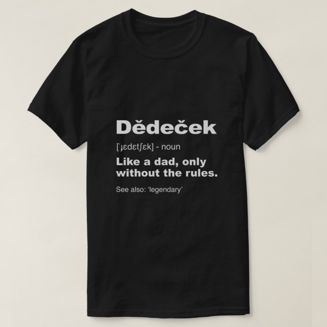 Manar Dedecek Czech Grandpa Gifts Funny Grandparen T Shirt (Design framsida)
