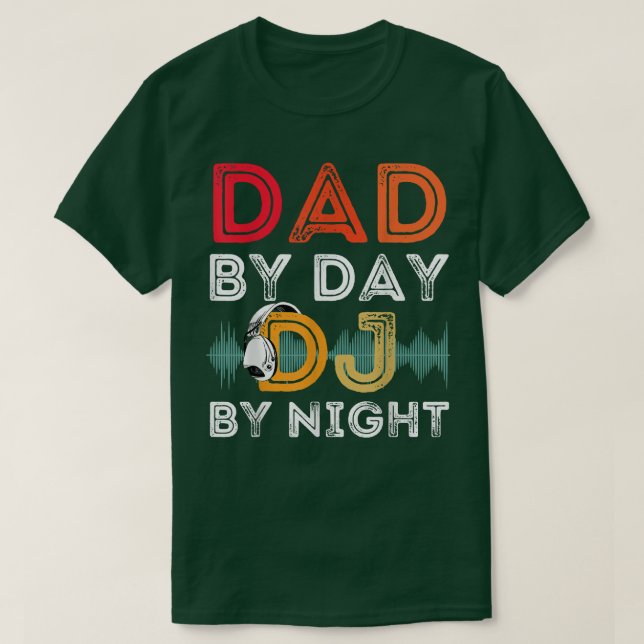 Manar Deejay Record Player Pappa efter DJ-dagen fö T Shirt (Design framsida)