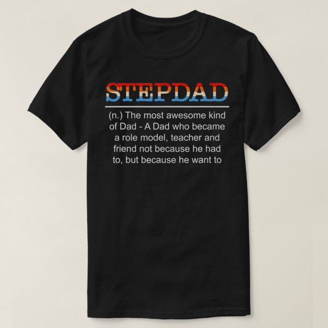 Manar Definition Stepdad Step Pappa Stepfather Ste T Shirt (Design framsida)