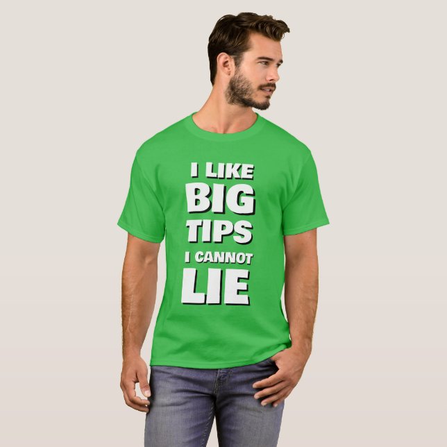 Manar Delivery Side Gig I LIKE BIG TIPS FUNny T Shirt (Hel framsida)