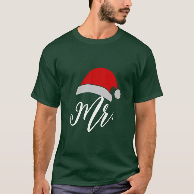 Manar Den fantastiska julstämningen i Par som matc T Shirt (Framsida)