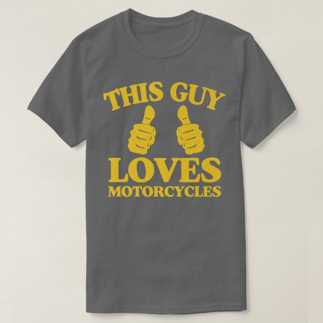 Manar Den här Guy Kärlek-motorcyklar - två tummar  T Shirt (Design framsida)