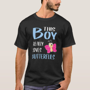 Manar Den här pojken Verkligen Kärlek Butterflies T Shirt