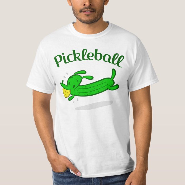 Manar den Pickleball hunden gravar T-tröja T Shirt (Framsida)